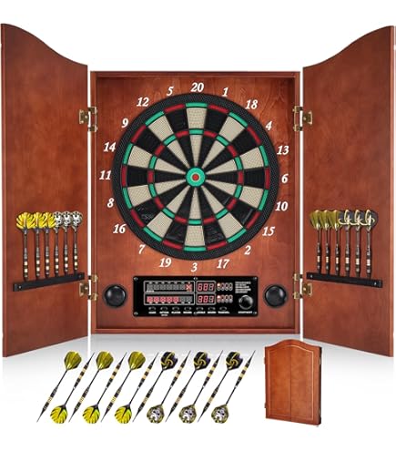 Amazon.co.jp: 電子ダーツボードセット、ソフトチップダーツ12本付き